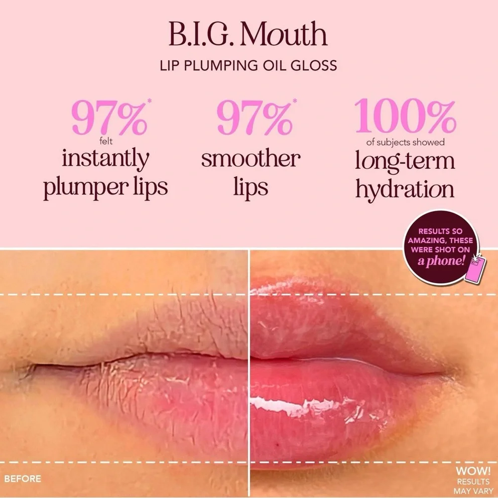 Polite Society B.I.G. Mouth Lip Plumping Oil Gloss Sweet Talker Pink Nude